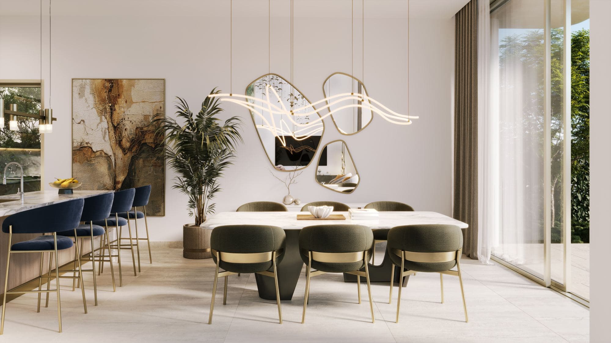 4-bed villa dining room